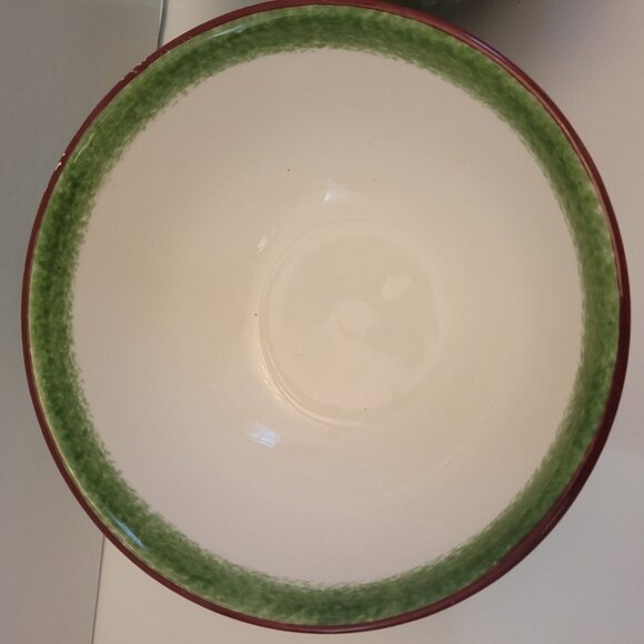 The Cellar Set Of 2 Christmas-Themed Ceramic Bowls Snowy Cabin & Pine Design - Picture 3 of 7